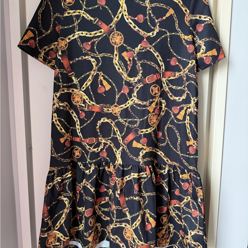 Zara Black Dress with Equestrian flair